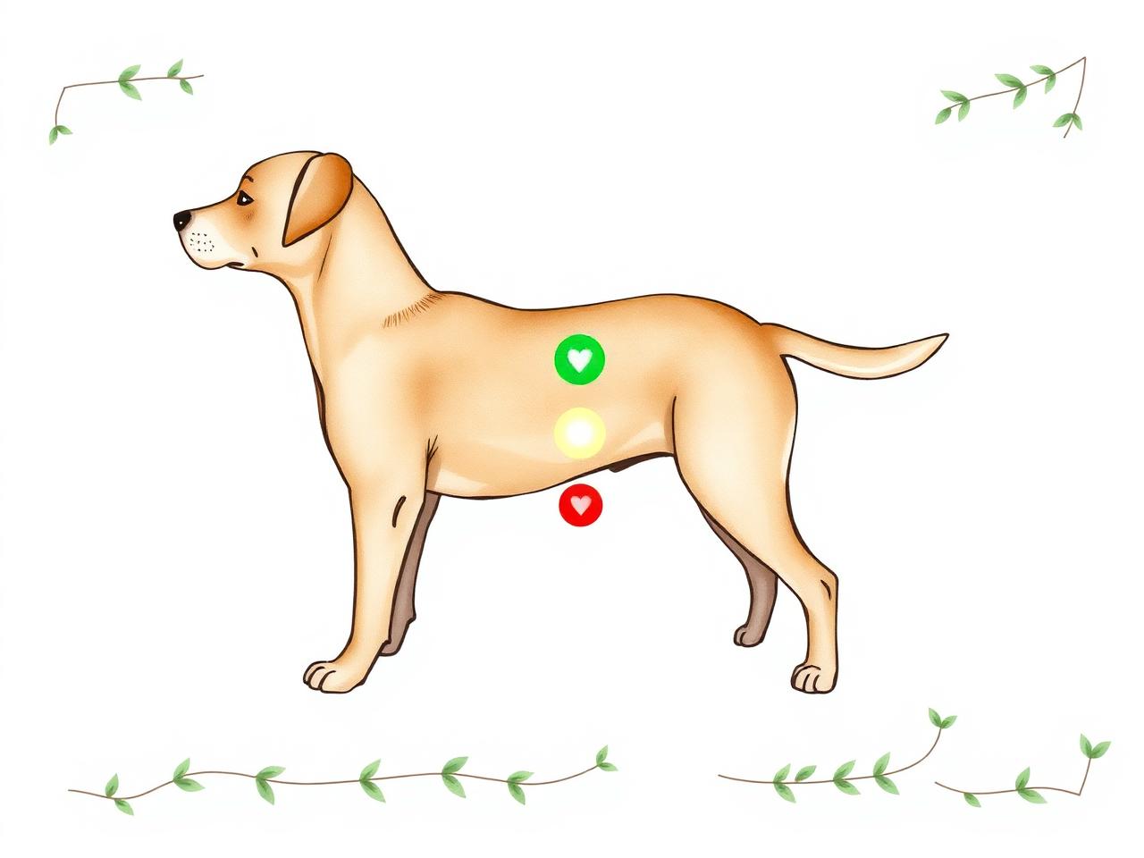 Dog chakra diagram